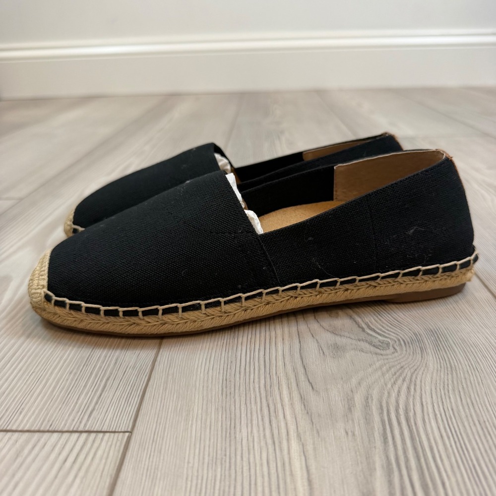 Vionic Black Canvas Espadrilles